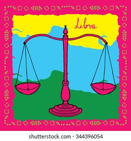 Pink horoscope/zodiac sign -  Vivid Libra horoscope sign