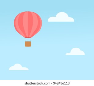 Pink hot air balloon