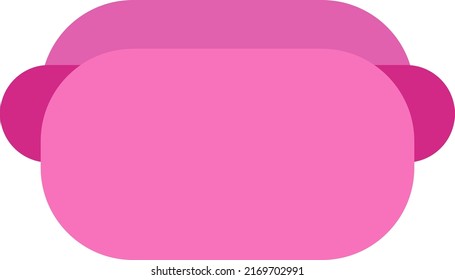 Pink hotdog, illustration, vector on a white background.