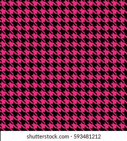 Pink Houndstooth Seamless Pattern Design 