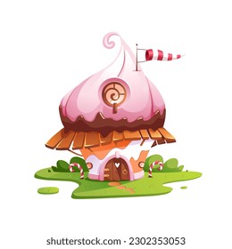 Pink House In The Form Of A Cupcake
