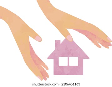 Una casa rosa, una casa que flota entre tus manos