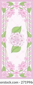Rosa Hydrangea Gitter Schraffiermuster