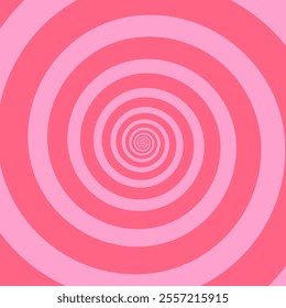 Pink hypnotic optical Illusion spiral background.