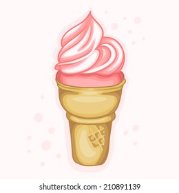 Pink ice cream