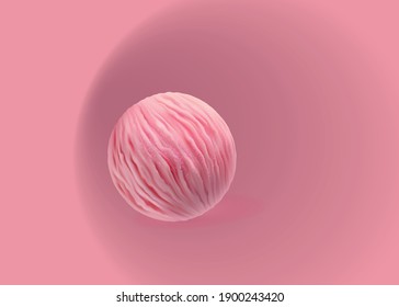 pink ice cream ball hb background