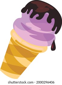 Helado rosa. Idea para el menú, presentación sobre dieta.