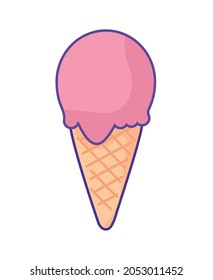 pink ice cream over white