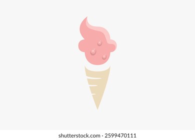 Pink ice cream with people head