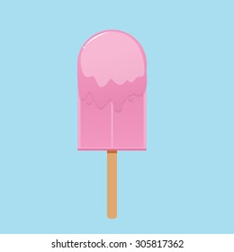 pink ice cream vector