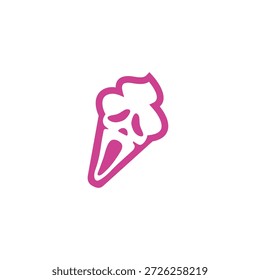 Diseño de Logo de Grito de Hielo Rosa 
