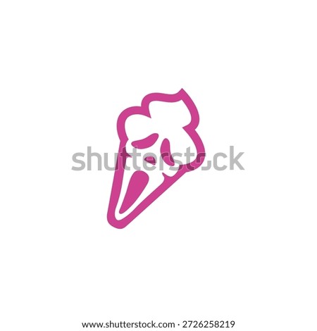 Pink Ice Scream Logo Design 