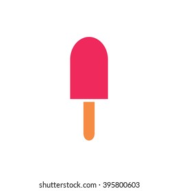 Pink ice-cream icon vector illustration