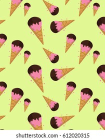 Pink ice-cream pattern