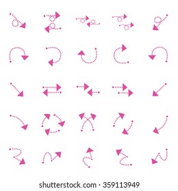 Pink Icon set Arrows