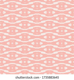 Pink ikat seamless vector ethnic pattern background for fabric, wallpaper, gift wrap, scrapbooking projests or backgrounds. Surface pattern design.