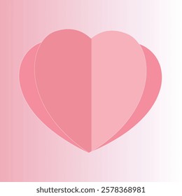 pink illustration paper heart background