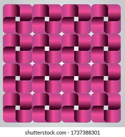 Pink infinity pattern with triangles