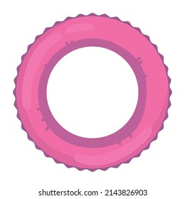 pink inflatable float icon flat