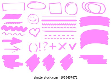 Pink ink background. Hand drawn vector illustration. Grunge texture. Vector paint. Stock image. EPS 10.