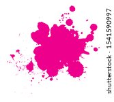 Pink ink splashes. Grunge splatters. Abstract background. Grunge text banners