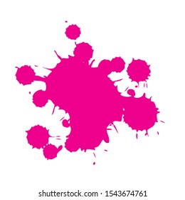Pink ink splashes. Grunge splatters. Abstract background. Grunge text banners