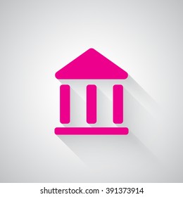 Pink Institution web icon on light grey background
