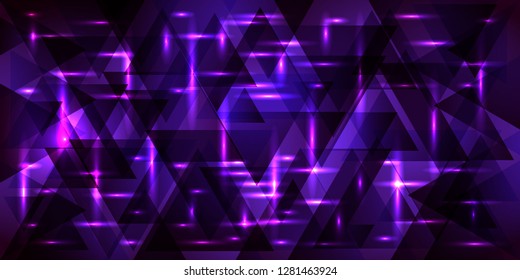 Pink intersections on a purple metal background. Bright pattern for a festive mood and interior decoration.

