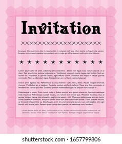 Pink Invitation. Beauty design. Customizable, Easy to edit and change colors. Printer friendly. 