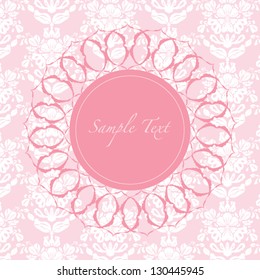 Pink invitation card