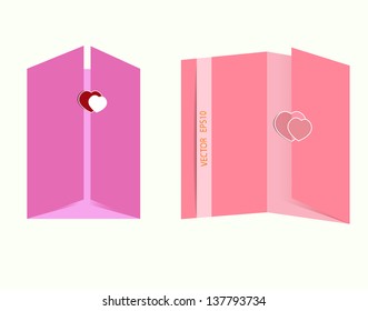 Pink invitation love card,vector eps10
