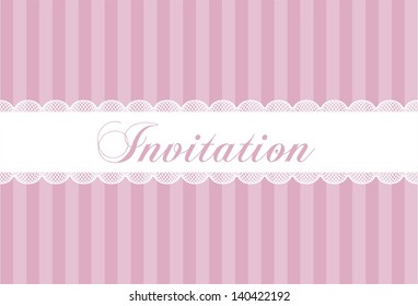 Pink invitation template