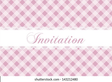 Pink invitation template