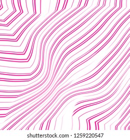 pink irregular lines pattern on white background, vector illustration