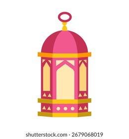 Pink Islamic Lantern Vector Illustration