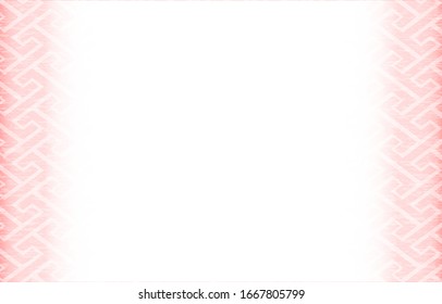 Pink Japanese pattern frame: connected in the form of letters