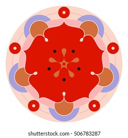 pink japanese sakura vector circle flower illustration