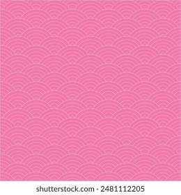 pink Japanese wave pattern texture 