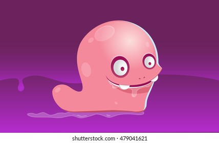 Pink jelly casual game character design