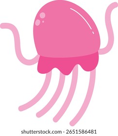 Ilustração plana de desenho animado rosa