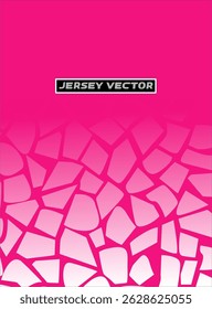 Pink Jersey Template with Geometric Mosaic Design