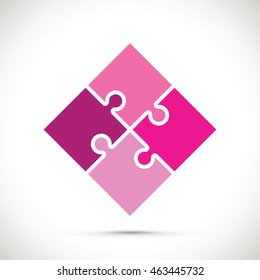 pink jigsaw pieces