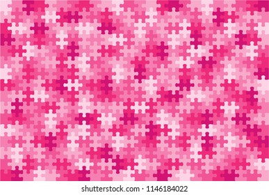 Pink jigsaw puzzles background, Vector Illustration