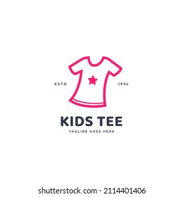 Pink kids tee tshirt logo icon