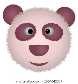 Pink kind panda with smiling