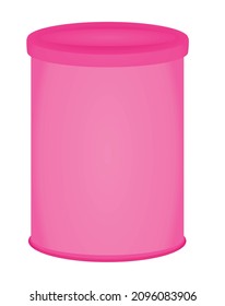 Pink kitchen container. vector illustration