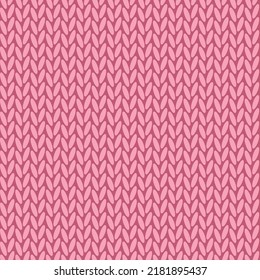 Pink knitted background, seamless pattern