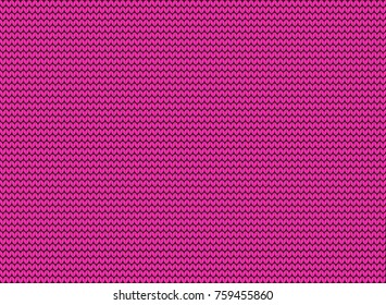 Pink knitted background. Vector template with copy space.