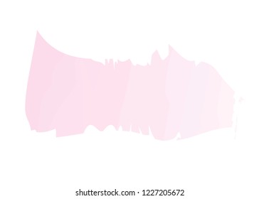 pink label design gentle. Vector watercolor abstract brush design. Fashionable logo of cosmetics powder.