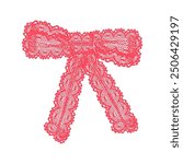 Pink lace bow, Graphic design print t-shirts fashion, illustration, vector, posters, cards, stickers, mug